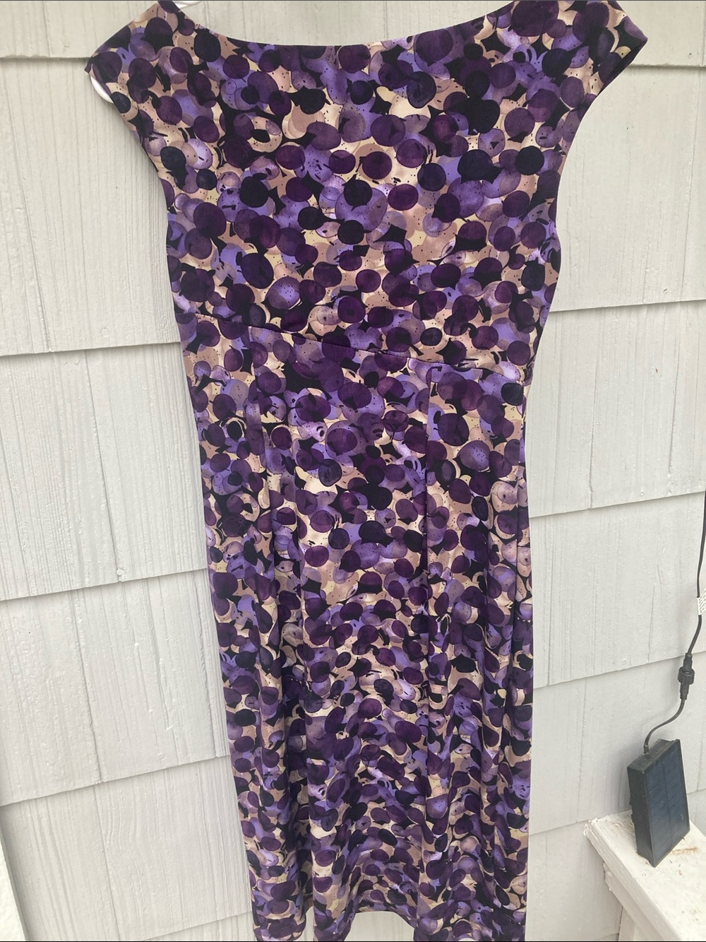 connected apparel Purple and Cream Sheath Dress